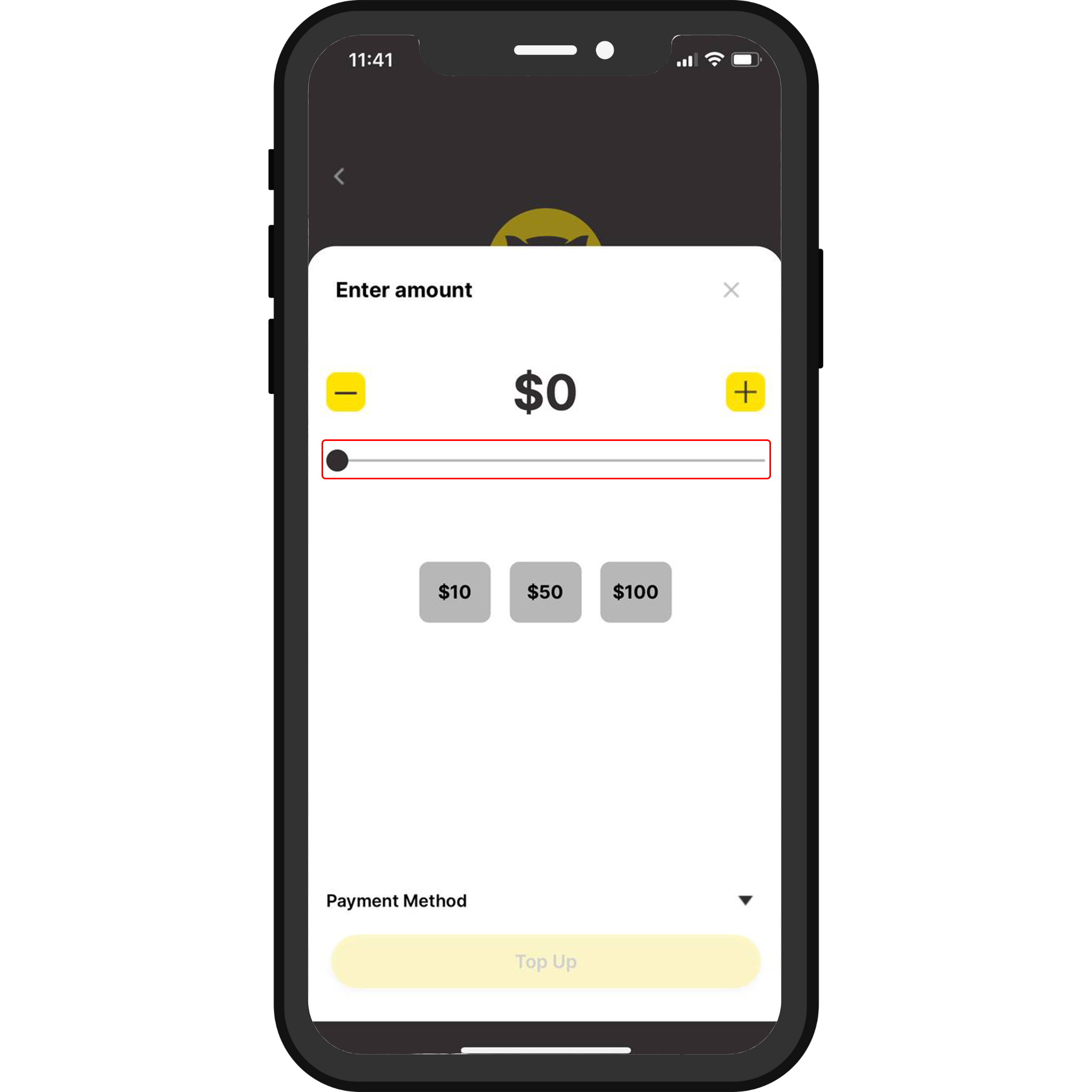 Step 3: Move the slider to customise amount in denominations of 5