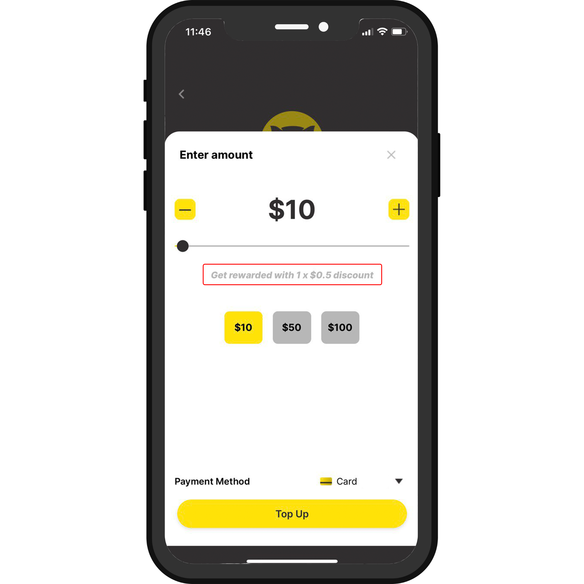 Step 4: Otherwise, click the preset value of $10, $50 or $100